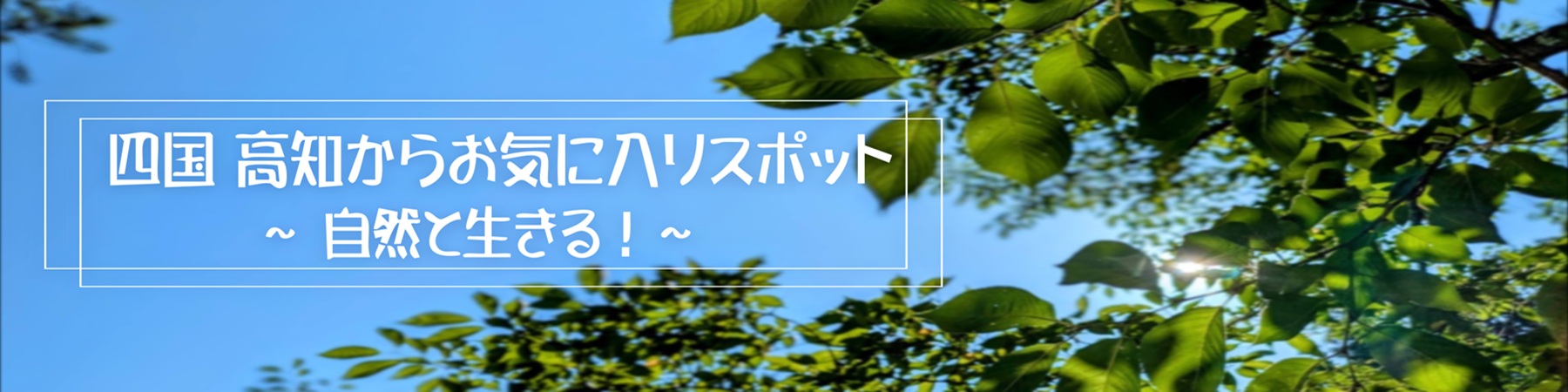 四国 高知からお気に入りスポット〜自然と生きる！〜